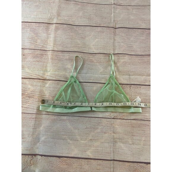 Fleur Du Mal Women's Green Mesh Wireless Balconette Bra - A1 - Picture 7 of 12
